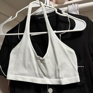 Full Tilt Women's White Ribbed Bralette